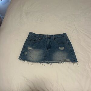 Denim mini skirt